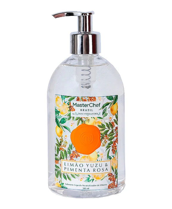 Sabonete Neutralizador de Odores Limão Yuzu e Pimenta Rosa Masterchef - 500ml