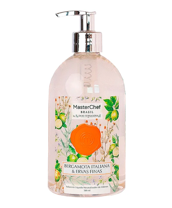 Sabonete Liquido Neutralizador de Odores Bergamota Italiana e Ervas Finas Masterchef - 500ml