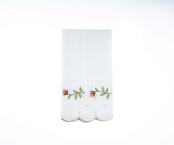 Toalha de Lavabo Linho Branco Elizabeth