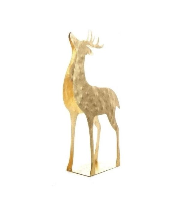 Rena Dourada Decorativo de Natal Em Pé - 30cm