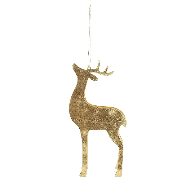 Enfeite Para Pendurar Rena Ouro - 18cm