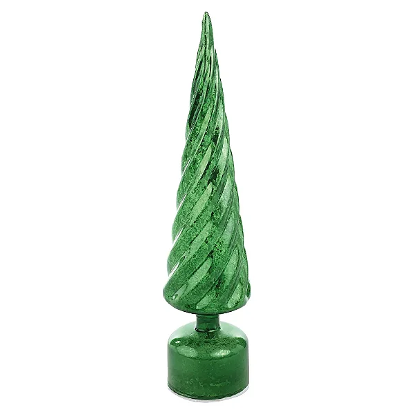 Arvore Decorativa Giratória com Led Verde Natal - 40cm