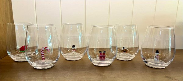 Conjunto com 6 Copos Tema Natal Sortidos - 450ml