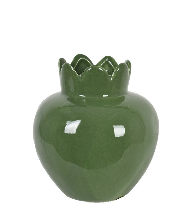Vaso em Cerâmica Verde - 12cm x 12cm