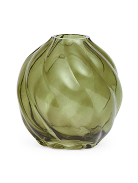 Minivaso em Vidro Verde G - 10,5cm x 9,5cm