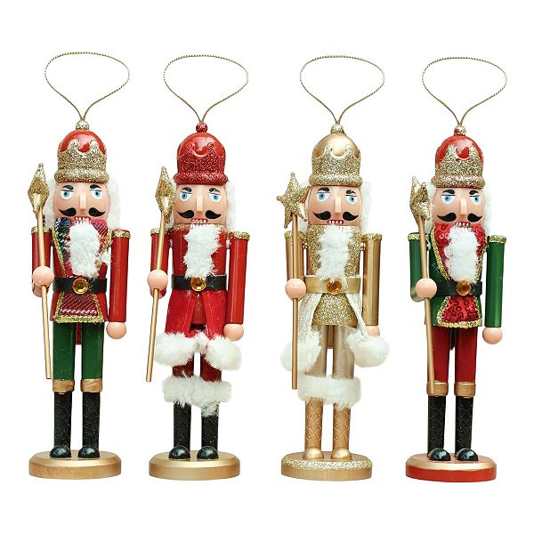 Boneco Quebra Nozes Enfeite Decorativo para Árvore SORTIDO Natal - 1 Unidade 18cm