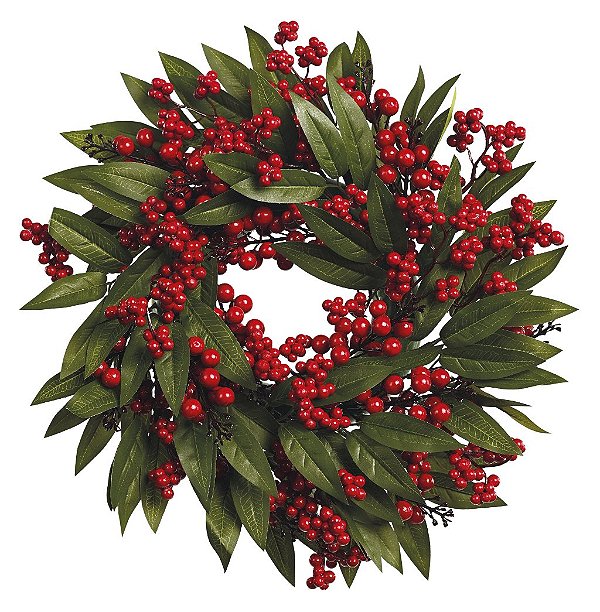 Guirlanda Multi Folhas e Berries Natal - 40cm