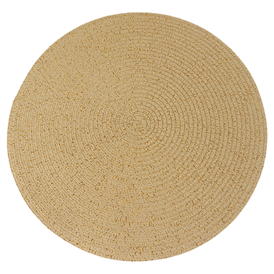 Jogo Americano Redondo Brilhante Nude/Dourado - 38cm