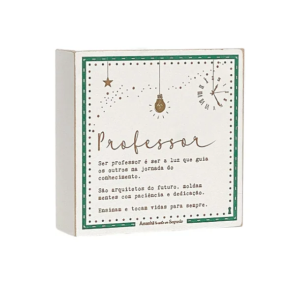 Quadro Box Professor Significado - 12cm x 12cm