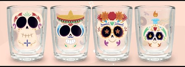 Conjunto com 4 Copos Shot - Vila La Vida Halloween - 60ml