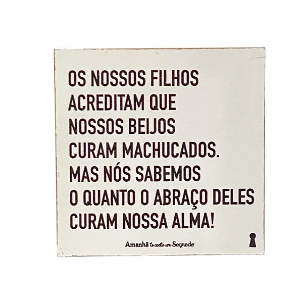 Quadro Box Filhos Acreditam - 12cm x 12cm