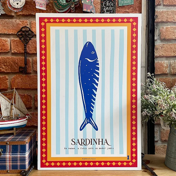 Quadro Box Sardinha - 40cm x 60cm