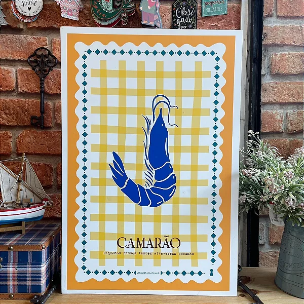 Quadro Box Camarao - 40cm x 60cm