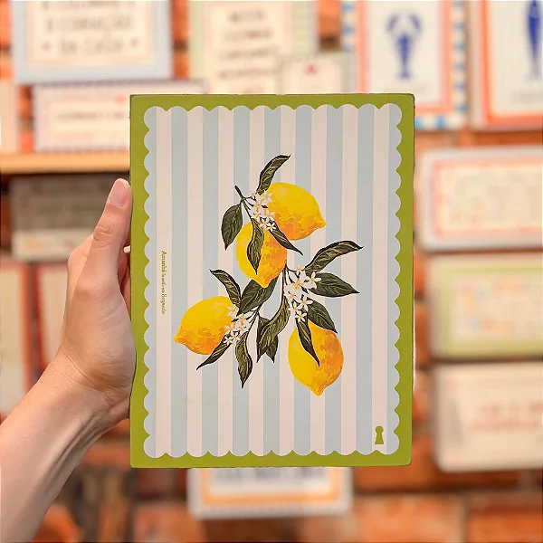 Quadro Box Limão - 15cm x 20cm