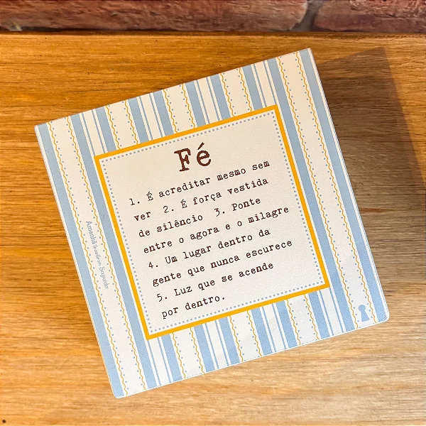 Caixinha Fé Significado - 13cm x 13cm