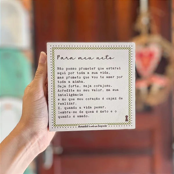 Quadro Box Para Meu Neto - 12cm x 12cm