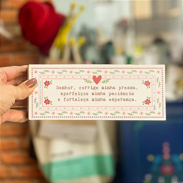 Quadro Box Senhor Esperança - 8cm x 20cm