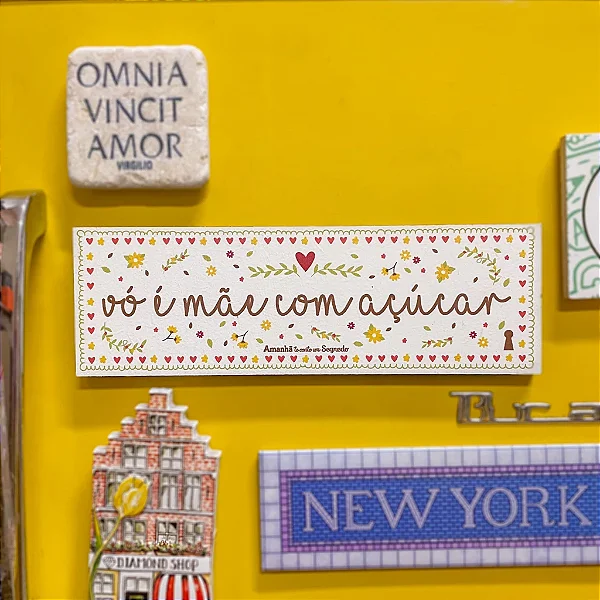 Imã Retangular Vó com Açucar - 5cm x 15,5cm