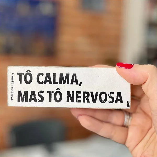 Quadro Box To calma - 4cm x 12cm