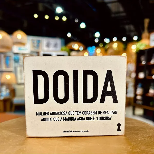 Quadro Box Doida - 8cm x 10cm