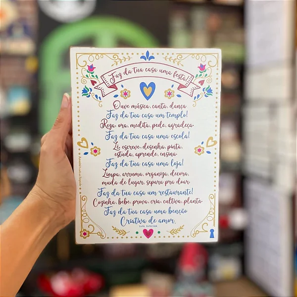 Quadro Box Faz da Tua Casa - 15cm x 20cm