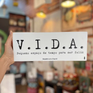 Quadro Box Vida - 12cm x 30cm