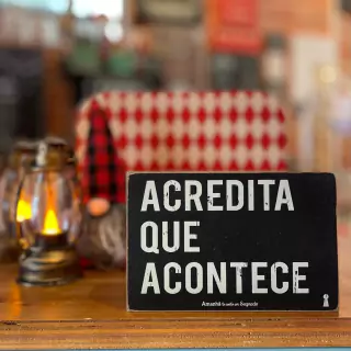 Quadro Box Acredita que Acontece - 10cm x 15cm