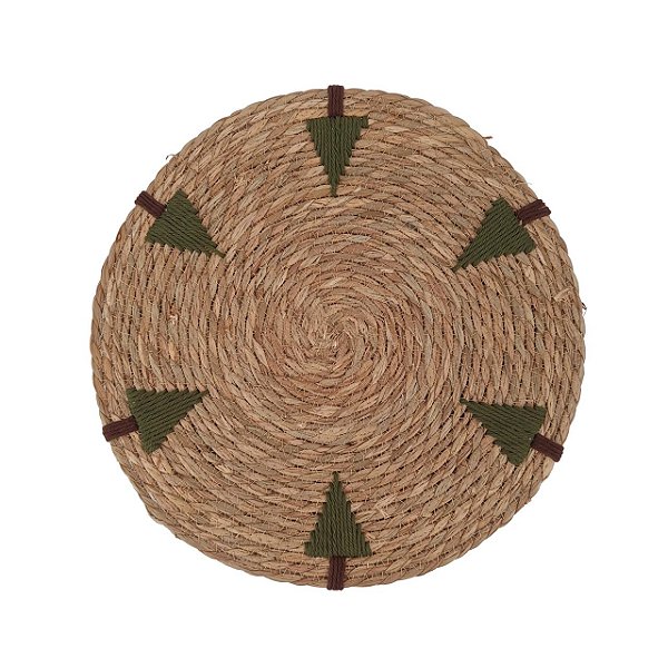 Conjunto com 4 Jogos Americanos Fibra Natural Árvore de Natal