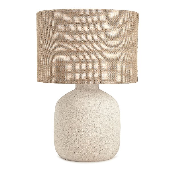 Abajur Luminária Decorativa em Cerâmica e Sisal - 48cm