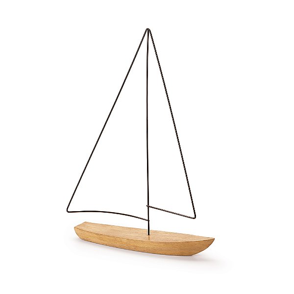 Escultura Barco em Polirresina - 40cm x 28cm