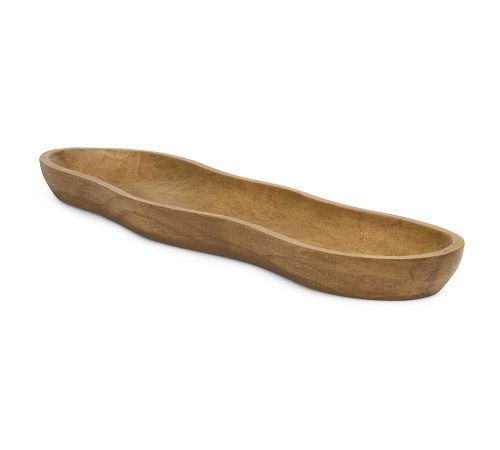 Centro de Mesa Decorativo Oval em Madeira - 65cm x 20cm