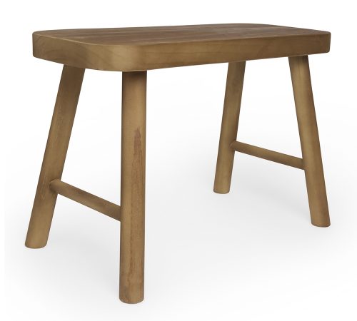 Banco Decorativo Retangular em Madeira - 60cm x 40cm x 32cm