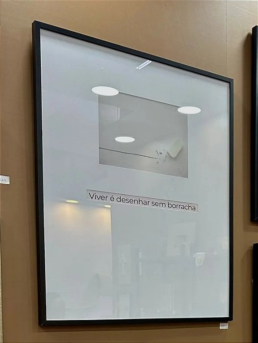 Quadro Trajeto - Viver É Desenhar Sem Borracha - 73cm x 73cm