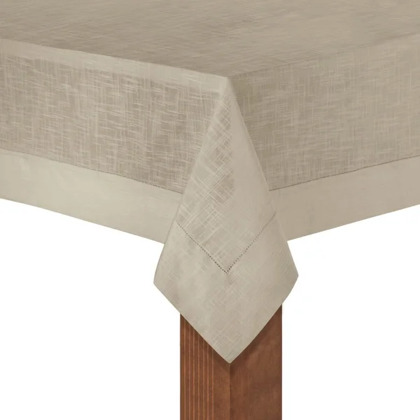 Toalha de Mesa 8 Lugares Coloratta Taupe - 1,55m x 2,70m