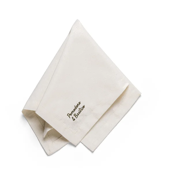 Conjunto com 4 Guardanapos Eco Pomodoro e Basílico Verde - 45cm x 45cm