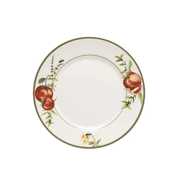 Conjunto com 4 Pratos de Sobremesa Aquarelle em Cerâmica Pomodoro e Basilico - 21cm