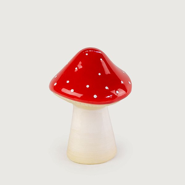 Cogumelo em Cerâmica M Natal - 15cm x 12cm - Cerâmica Luiz Salvador