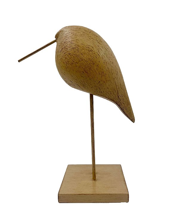 Escultura Pássaro em Polirresina - 19cm