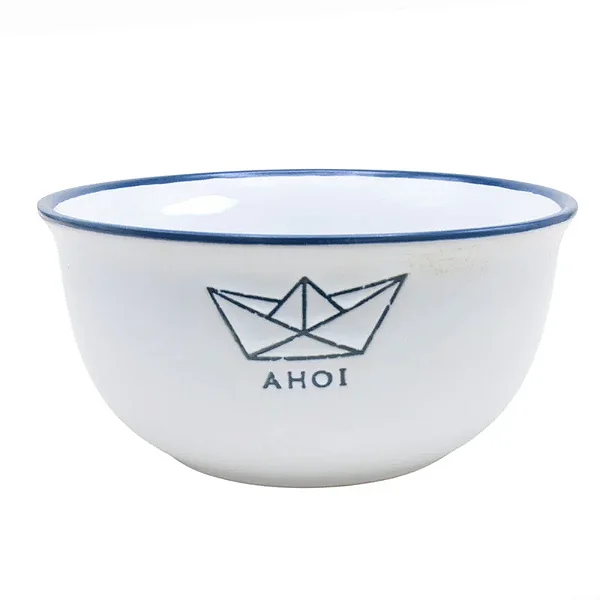 Bowl Ocean Barco Ahoi Branco - 14cm