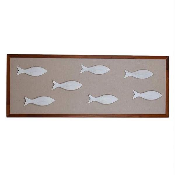 Quadro com Peixes em Resina - 93cm x 36cm