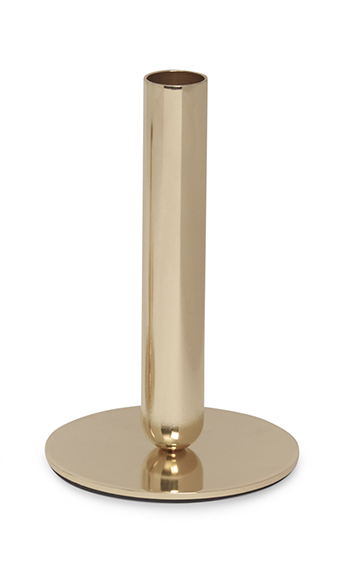 Castiçal em Metal Dourado G - 15,5cm x 10cm