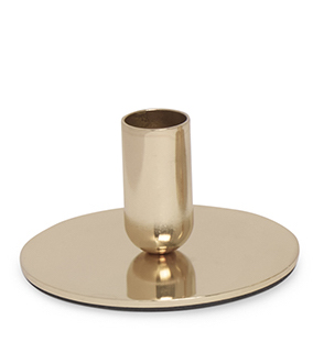 Castiçal em Metal Dourado P - 5,5cm x 10cm