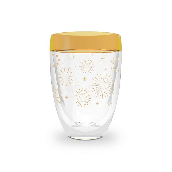 Copo HighLight Amarelo Fogo e Estrela - 400ml Festas