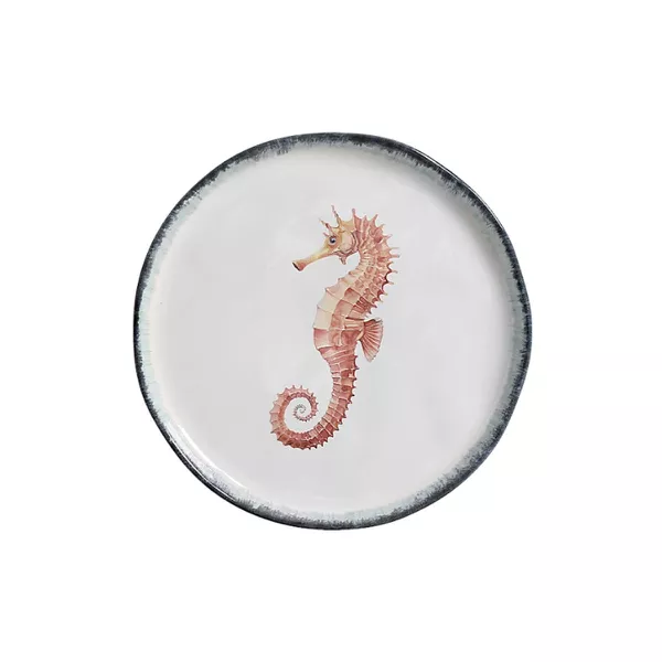 Conjunto Prato de Sobremesa Cavalo Marinho Atlantica - 6 Unidades
