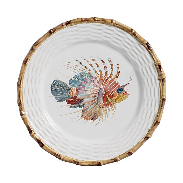 Prato Raso Peixe Bleu Du Mer 27,5cm - Conjunto com 6 Unidades