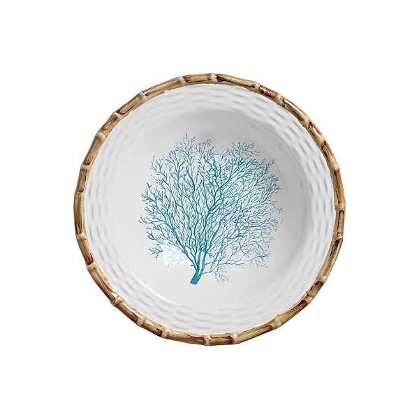 Prato Fundo Coral Bleu Du Mer 22,5cm - Conjunto com 6 Unidades