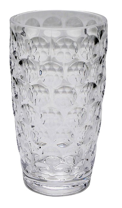 Copo em Acrílico Lapidado Círculos Transparente - 670ml