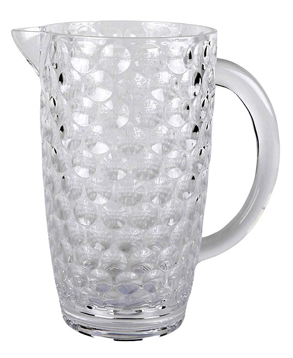 Jarra em Acrilico Lapidado Circulos Transparente 2,5lts