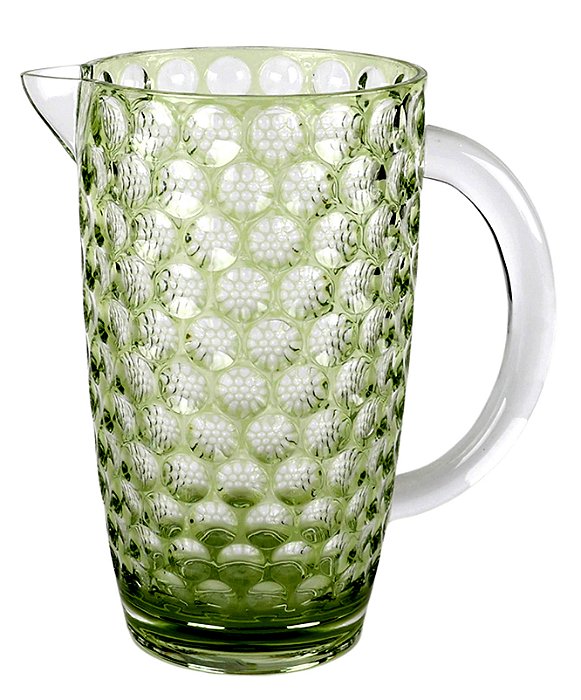 Jarra em Acrilico Lapidado Circulos Verde 2,5lts