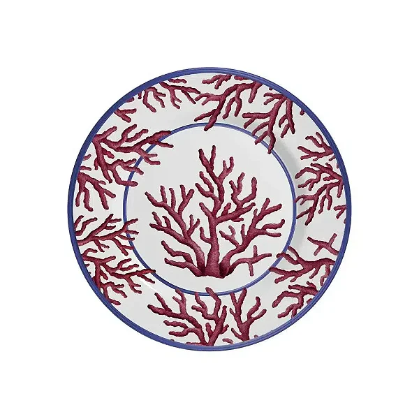 Conjunto com 6 Pratos Sobremesa Coral Gables Coral - 21cm